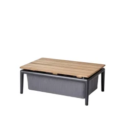 Mesa auxiliar Conic, Grey, teak