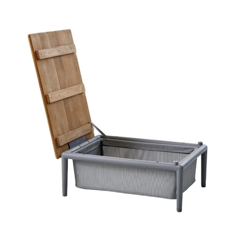Mesa auxiliar Conic, Light grey, teak