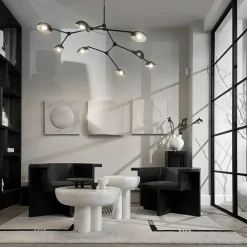 Mesa auxiliar Crown tall Ø45 cm, bone white