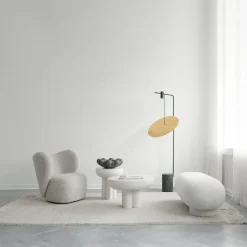 Mesa auxiliar Crown tall Ø45 cm, bone white