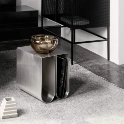 Mesa auxiliar Curved, Stainless steel