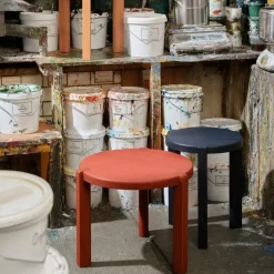 Mesa auxiliar D108 Ragnesminde Ø35 cm, Azul medianoche