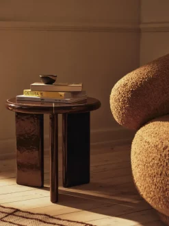 Mesa auxiliar Deya Ø47x45 cm, Chestnut brown