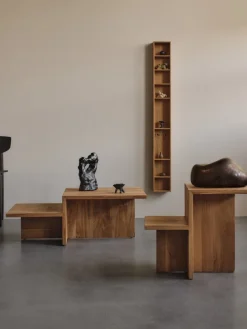 Mesa auxiliar Distinct 59,5x35x50 cm, Natural oak