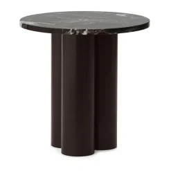 Mesa auxiliar Dit Ø40 cm, Rosso Levanto-brown