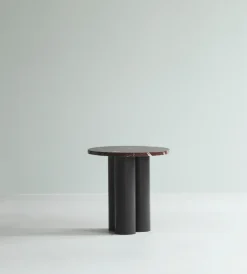 Mesa auxiliar Dit Ø40 cm, Rosso Levanto-brown