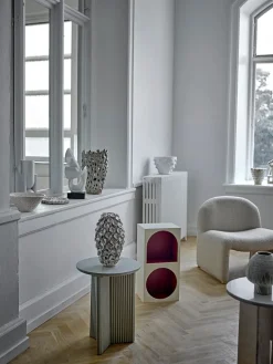 Mesa auxiliar Edith Ø40 cm, Blanco