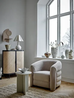 Mesa auxiliar Edith Ø40 cm, Blanco