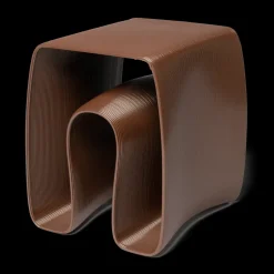 Mesa auxiliar Eel 38x40 cm, Chocolate