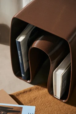 Mesa auxiliar Eel 38x40 cm, Chocolate