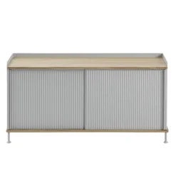 Mesa auxiliar Enfold baja 125x45x63 cm, Oak-Grey