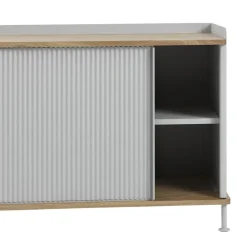 Mesa auxiliar Enfold baja 125x45x63 cm, Oak-Grey