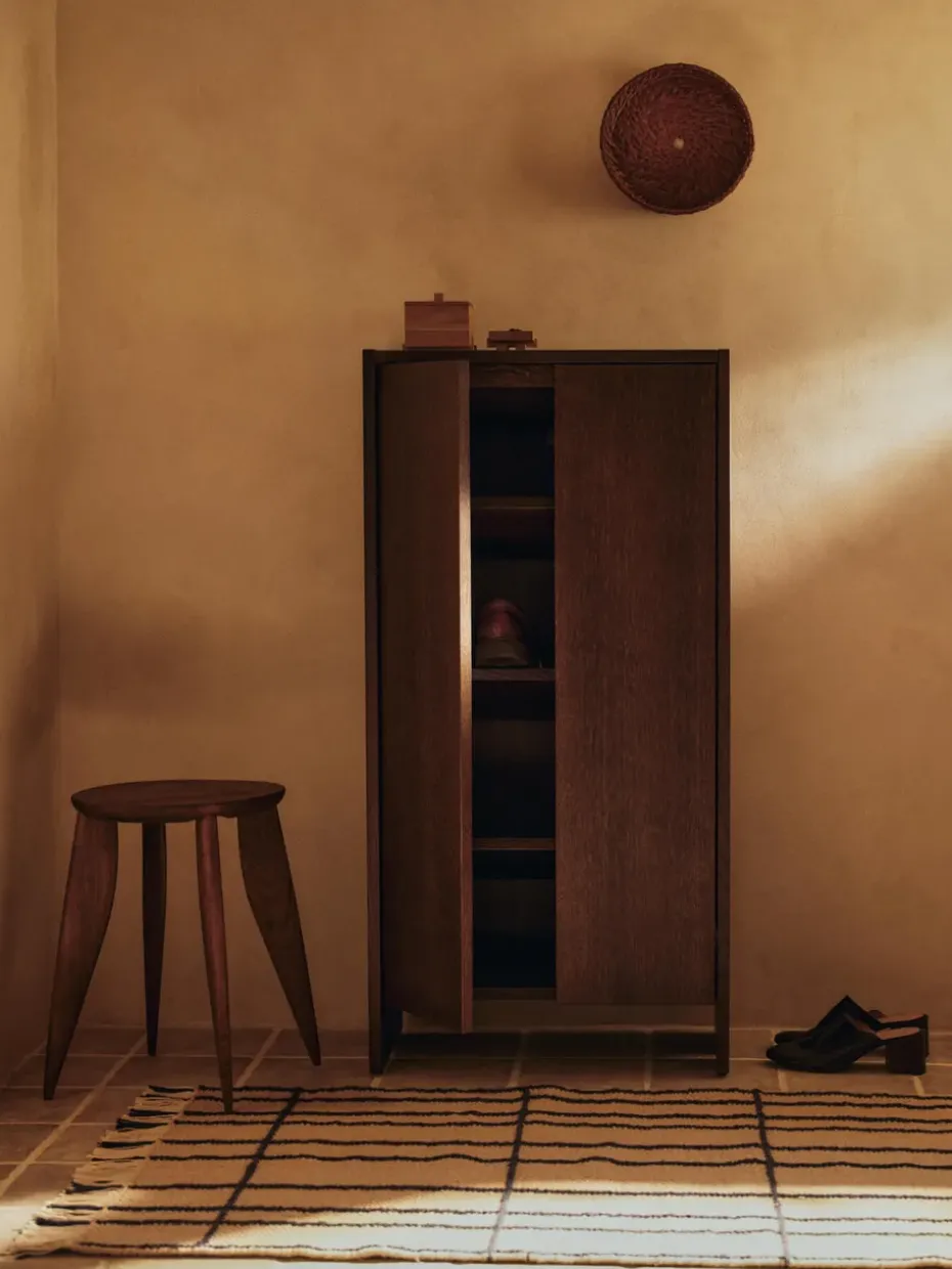 Mesa auxiliar Feve , Nogal, 42×42×45 cm