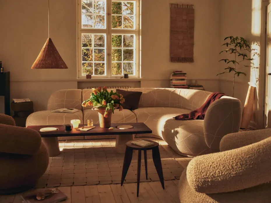 Mesa auxiliar Feve , Nogal, 42×42×45 cm