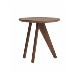 Mesa auxiliar Fin Ø40 cm, Dark smoked oak