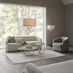 Mesa auxiliar Florence, mármol negro marquina, ø50 cm, soporte negro