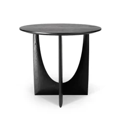 Mesa auxiliar Geometric, Roble negro Ø51