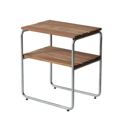 Mesa auxiliar Grythyttan, Teca-estructura galvanizada en caliente