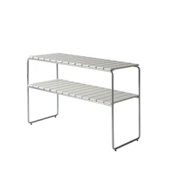 Mesa auxiliar Grythyttan, Roble lacado blanco-estructura galvanizada en caliente