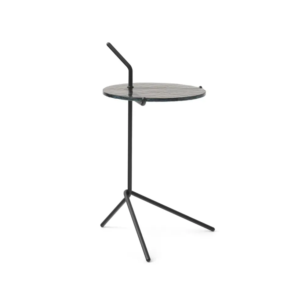 Mesa auxiliar Halten SH9, Smoked glass-warm black