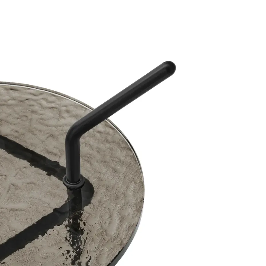 Mesa auxiliar Halten SH9, Smoked glass-warm black