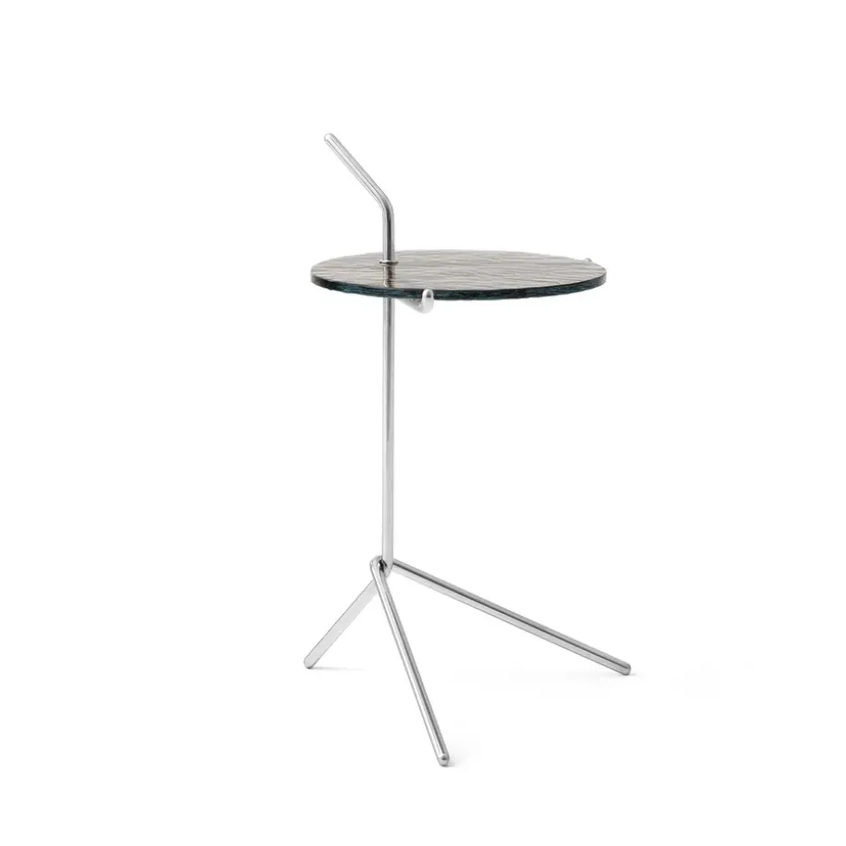 Mesa auxiliar Halten SH9, Smoked glass-stainless steel