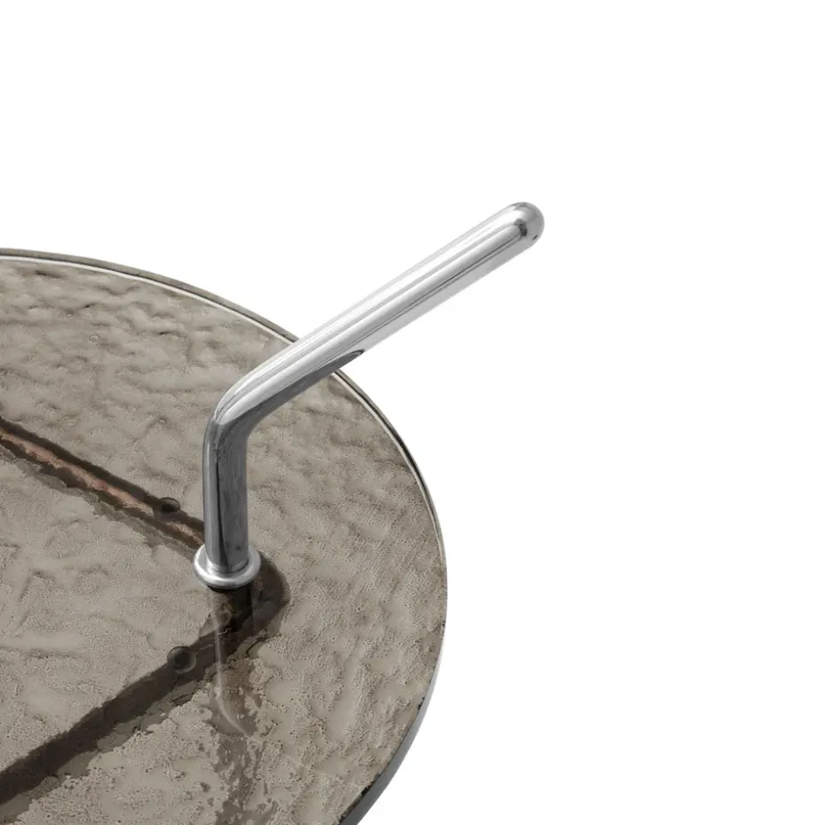 Mesa auxiliar Halten SH9, Smoked glass-stainless steel