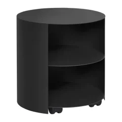 Mesa auxiliar Hide Ø38x41 cm, Jet black textured