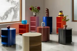 Mesa auxiliar Hide Ø38x41 cm, Jet black textured