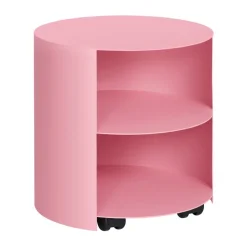 Mesa auxiliar Hide Ø38x41 cm, Light pink textured