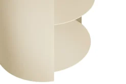 Mesa auxiliar Hide Ø38x41 cm, Light ivory textured