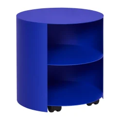 Mesa auxiliar Hide Ø38x41 cm, Ultramarine blue textured