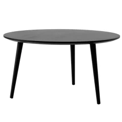 Mesa auxiliar In Between SK14 Ø90 cm, Black lacquered oak