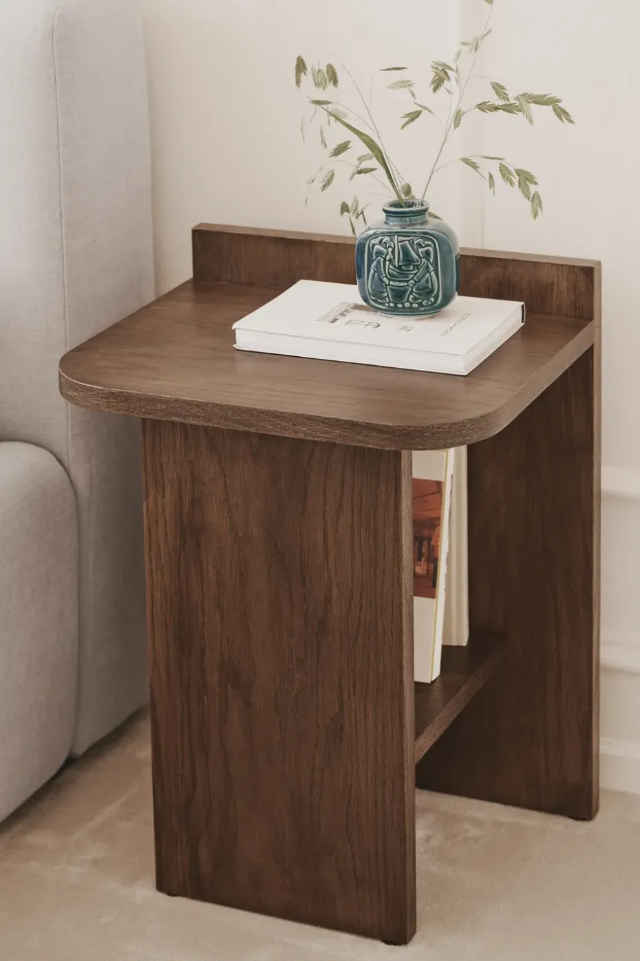 Mesa auxiliar Ismo, Roble oscuro