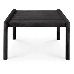Mesa auxiliar Jack outdoor en teka lacado negro, 54x54 cm