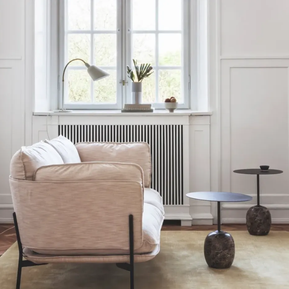 Mesa auxiliar Lato LN9, Negro, mármol emparador