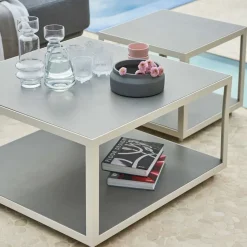 Mesa auxiliar Level, Light grey keramik-lava grey