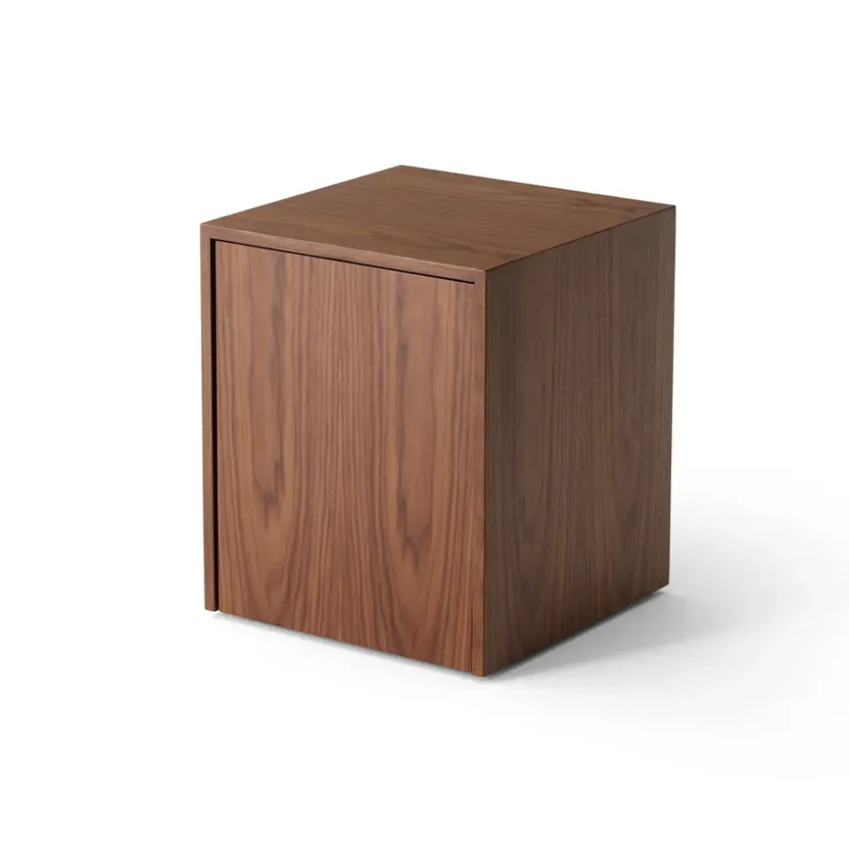 Mesa auxiliar Mass con cajón, Nogal