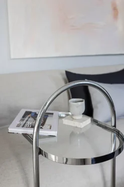 Mesa auxiliar Moves, Cromado, 34,5×51×76,5 cm