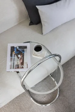 Mesa auxiliar Moves, Cromado, 34,5×51×76,5 cm