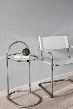 Mesa auxiliar Moves, Cromado, 34,5×51×76,5 cm