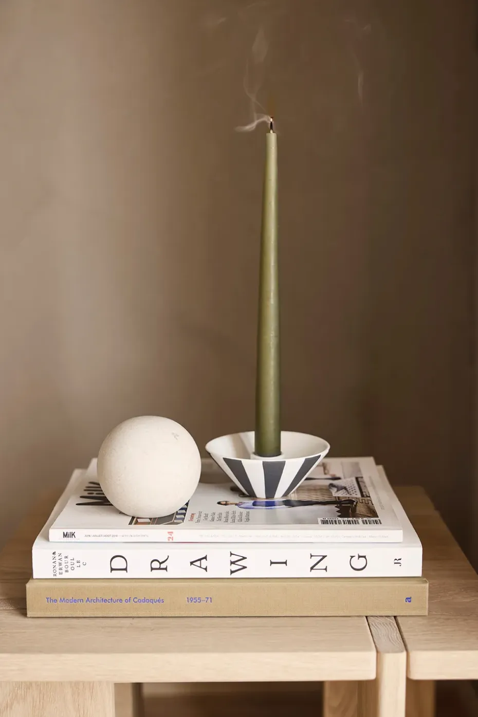 Mesa auxiliar OY Square baja 36x40x40 cm, Nature