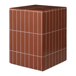 Mesa auxiliar Pillar, Brown, 32×32×42 cm