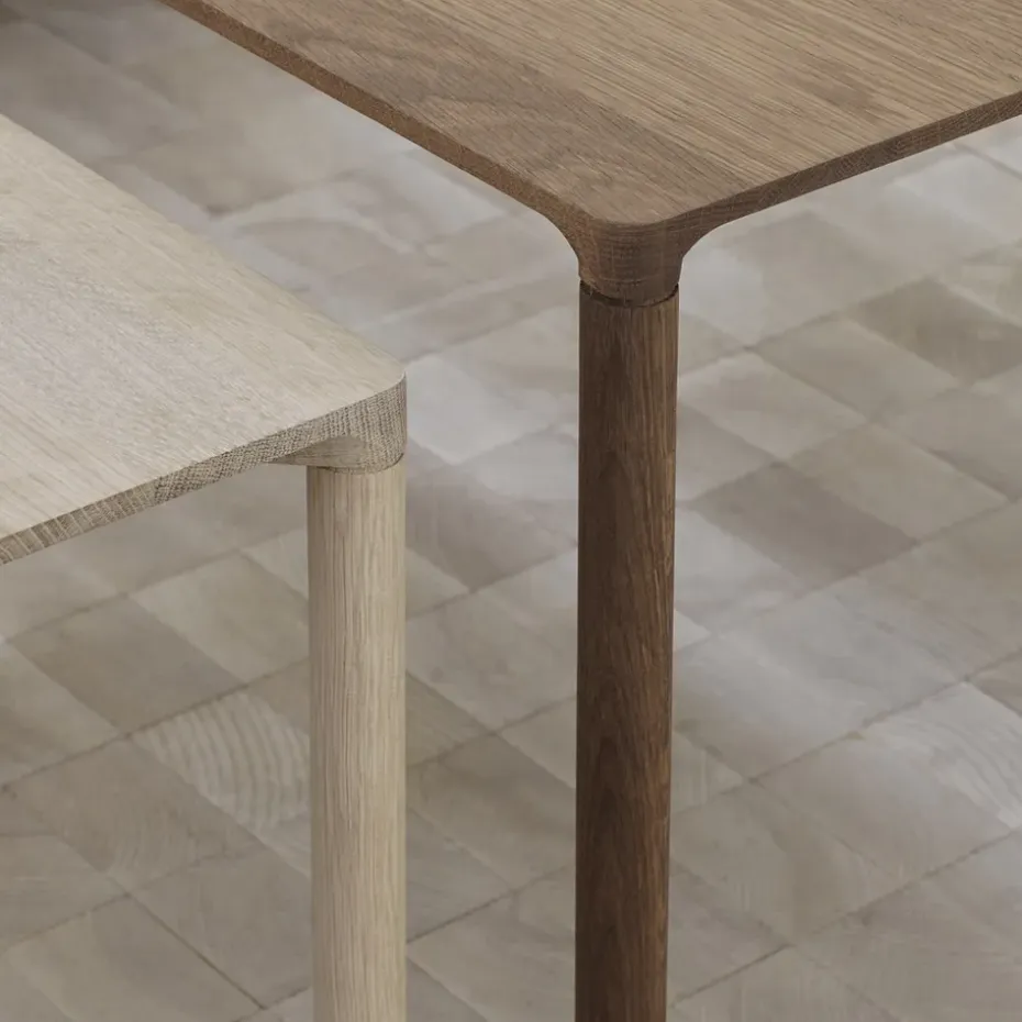 Mesa auxiliar Piloti 6705, Roble lacado - altura 35 cm