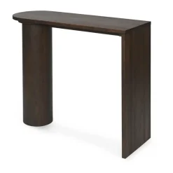 Mesa auxiliar Pylo Console Table 85x36x100 cm, Roble manchado oscuro