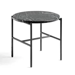 Mesa auxiliar Rebar Ø45 cm, Black marble-black