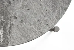 Mesa auxiliar Rebar Ø45 cm, Grey marble-fossil