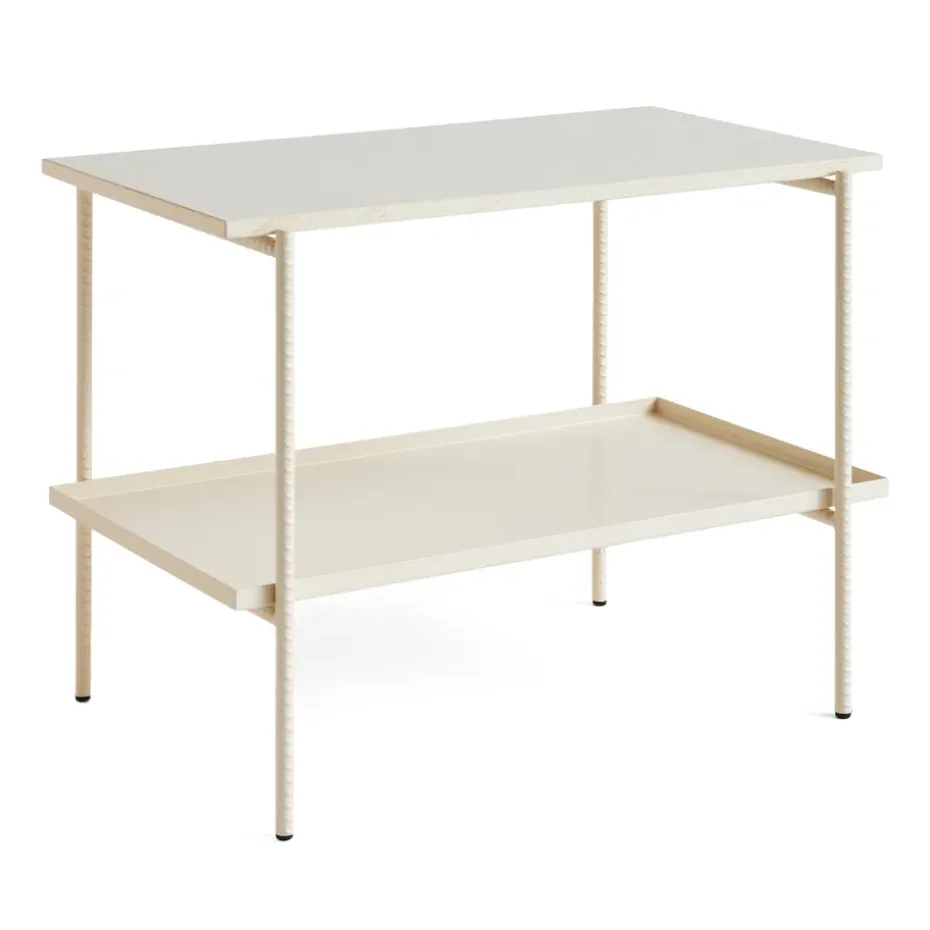 Mesa auxiliar Rebar 75x44x55 cm, Beige marble-alabaster