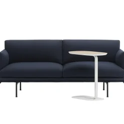 Mesa auxiliar Relate 60,5 cm, roble, blanco