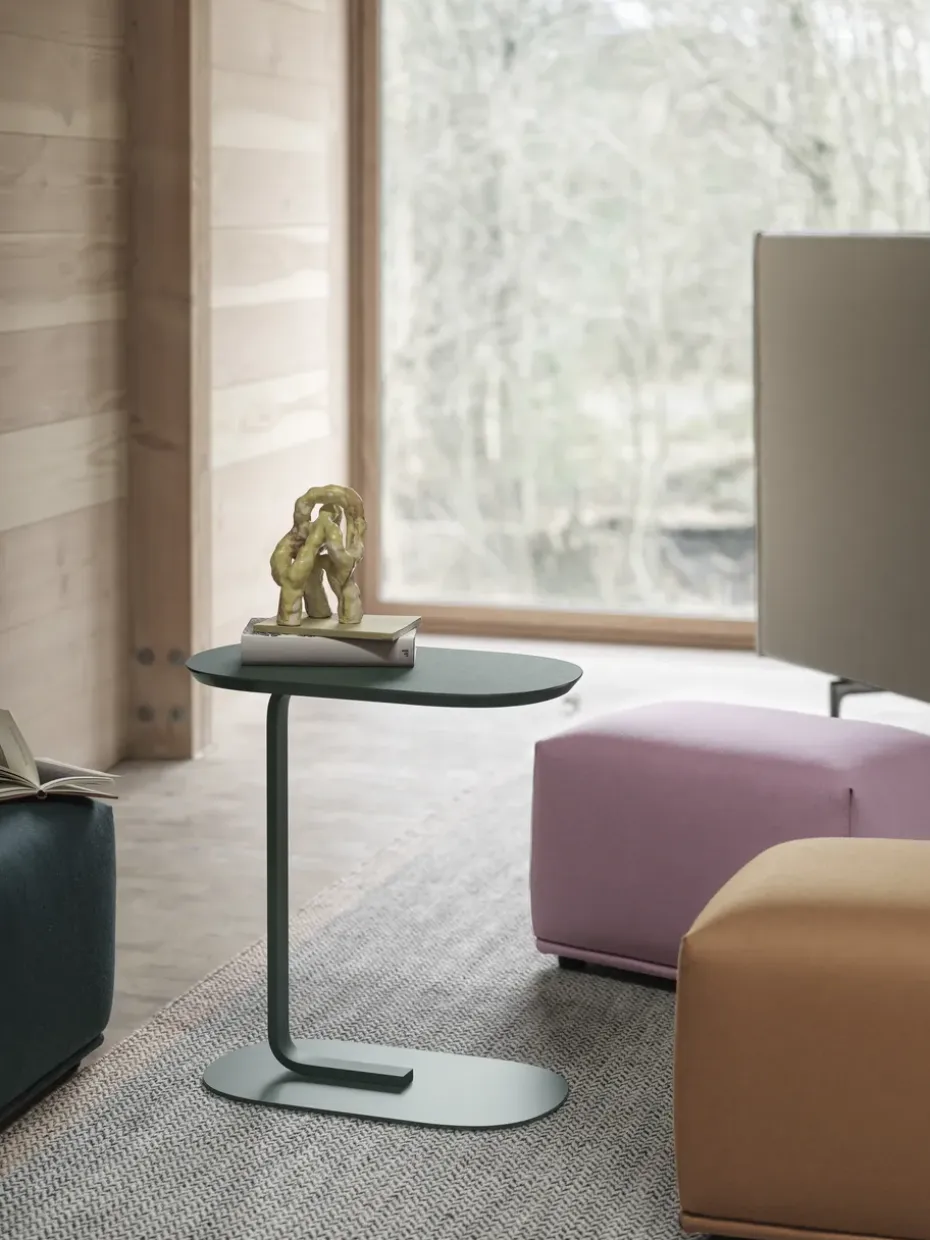 Mesa auxiliar Relate 60,5 cm, verde oscuro